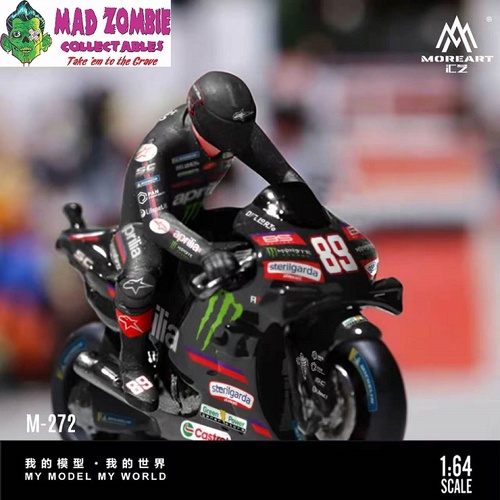 MoreArt 1/64 Scale - Jorge Martin Aprilia No 89 Motorcycle Figure Set - (PRE-ORDER)