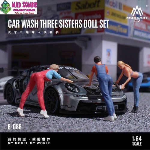 MoreArt 1/64 Scale - Car Wash Three Sisters Doll Set (Resin Model) - (PRE-ORDER)