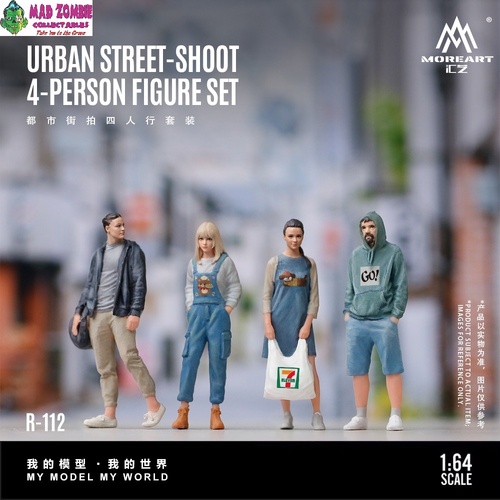 MoreArt 1/64 Scale - Urban Street Four-Person Group Set  - (PRE-ORDER)