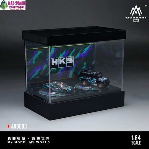 MoreArt 1/64 Scale - HKS Painted Dual Rotating Exhibition Hall - (PRE-ORDER)