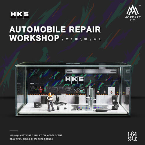 MoreArt - 1/64 Scale Auto Maintenanace Shop Diorama - HKS