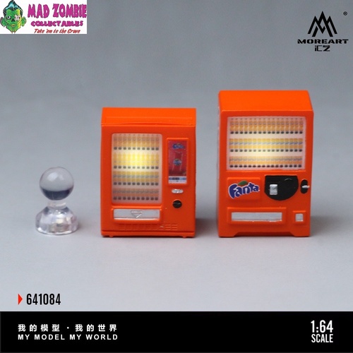 MoreArt 1/64 Scale - Fanta - Beverage Automatic Vending Machine (Set of Two Lighted) - (PRE-ORDER)