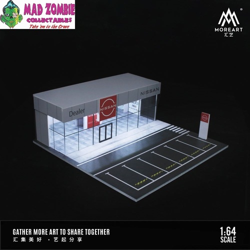 MoreArt - 1/64 Scale Garage Theme with LED Light - Nissan Dealership Showroom Diorama