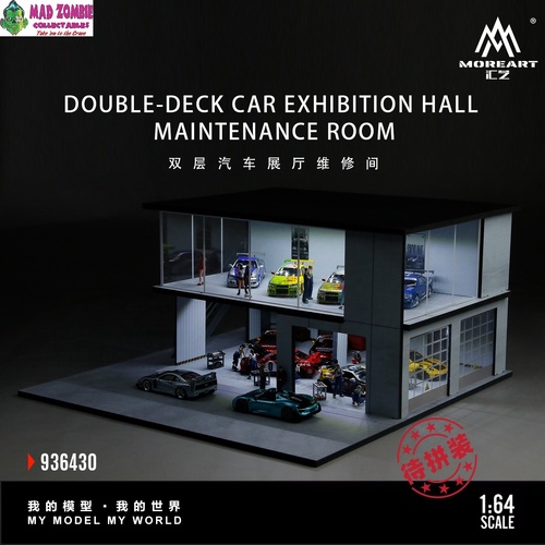 MoreArt 1/64 Scale - Double-Story Car Showroom and Maintenance Shop Diorama - (PRE-ORDER)