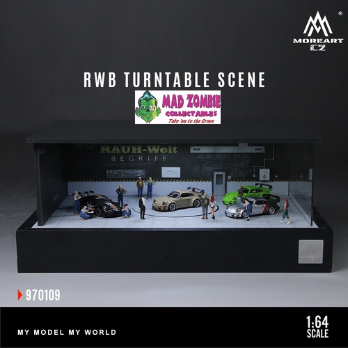 MoreArt 1/64 Scale - RWB Dealership Turntable Scene Diorama  - (PRE-ORDER)