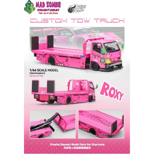 Micro Turbo 1/64 -300 Series II - Custom Tow Truck Roxy Livery Metallic Pink - (PRE-ORDRE)