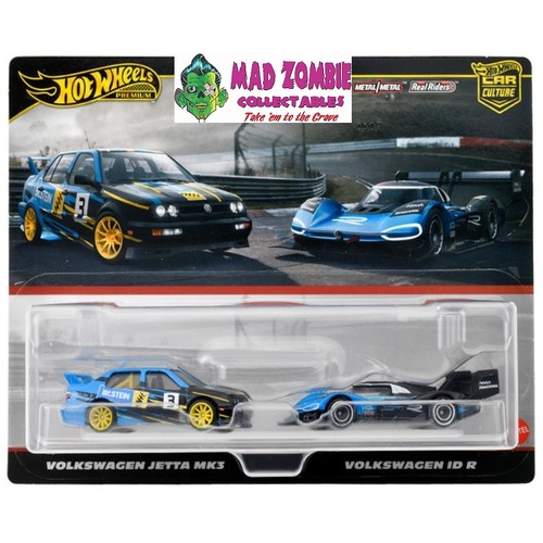 Hot Wheels 1/64 Premium 2 Pack Volkswagen Jetta MK3/ Volkswagen ID R 