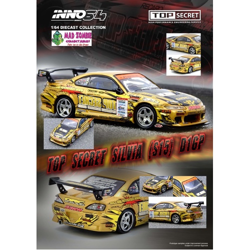 Inno 64 - TOP SECRET Silvia (S15) Gold D1 Grand Prix Series Champion 2004 - (PRE-ORDER)