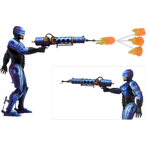 Robocop Vs Terminator (93' Video Game) - 7" Scale Action Figure - Series 2 Robocop w/ Flamethrower