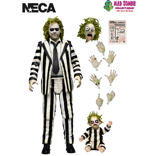 BEETLEJUICE “STRIPED SUIT” BEETLEJUICE BEETLEJUICE ULTIMATE 7″ SCALE ACTION FIGURE