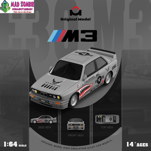 Original Model 1/64 Scale - Original Model 1/64 BMW E30 M3 Shark Mouth Finish with Opening Bonnet - (Pre-Order)