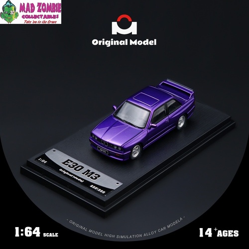 Original Model 1/64 Scale - E30 M3 Phantom Purple (With Opening Bonnet) (Limited to 999 Pieces World Wide) - (Pre-Order)