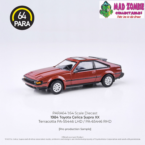 Para 64 - 1984 Toyota A60 Celica XX / Celica Supra Terracotta RHD Diecast Model Car