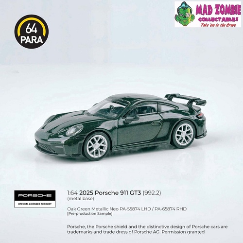 Para 64 - 2025 Porsche 911 GT3 (992.2) Oak Green Metallic Neo RHD