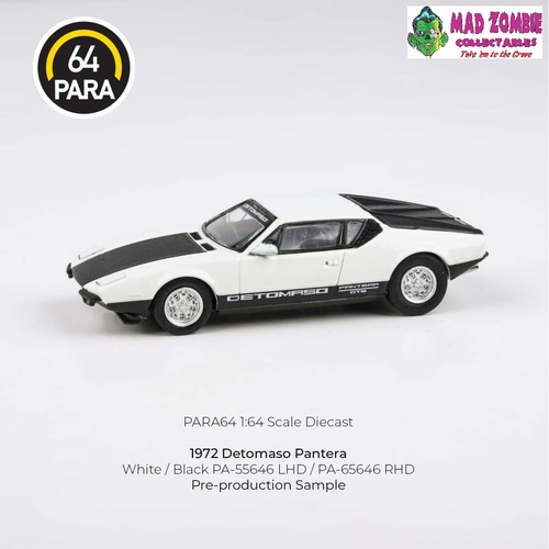 Para 64 - 1972 De Tomaso Pantera White Black - (PRE-ORDER)