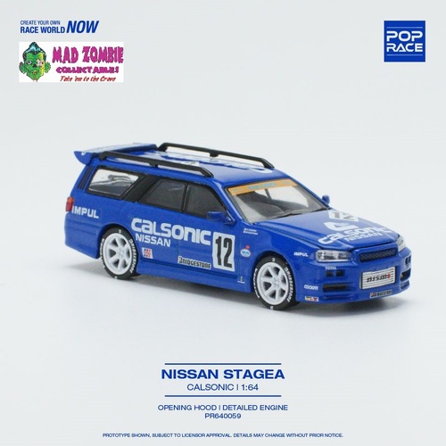 Pop Race 1/64 Scale - Nissan Stagea Calsonic Livery