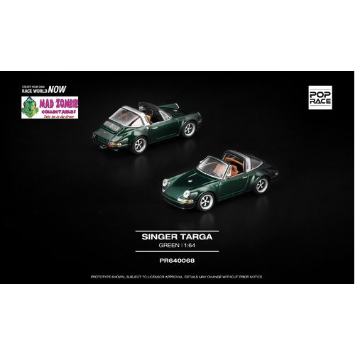 Pop Race 1/64 - SINGER TARGA GREEN - PRE-ORDER