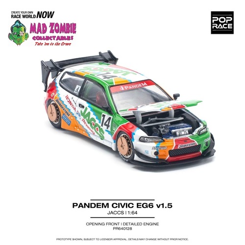Pop Race 1/64 Scale - PANDEM CIVIC EG6 v1.5 JACCS