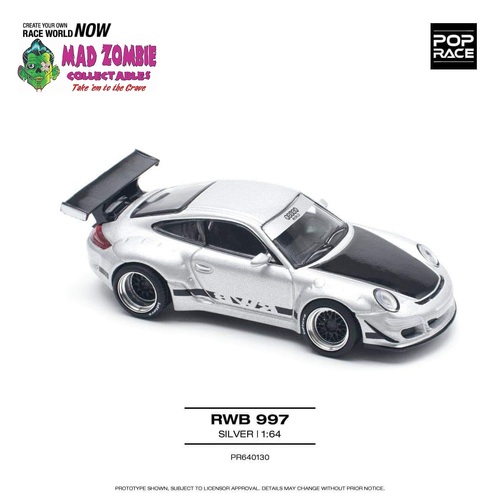 Pop Race 1/64 Scale - RWB 997 SILVER