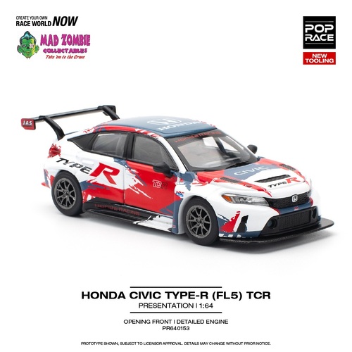 Pop Race 1/64 Scale - HONDA CIVIC TYPE-R (FL5) TCR - PRESENTATION