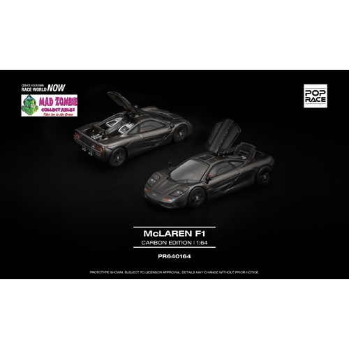 Pop Race 1/64 - McLAREN F1 Carbon Edition -  PRE-ORDER