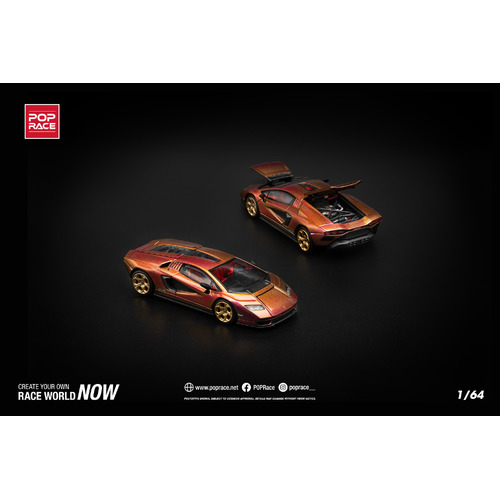 Pop Race 1/64 Scale - LAMBORGHINI COUNTACH LP 800-4 BLU HAL - PRE-ORDER