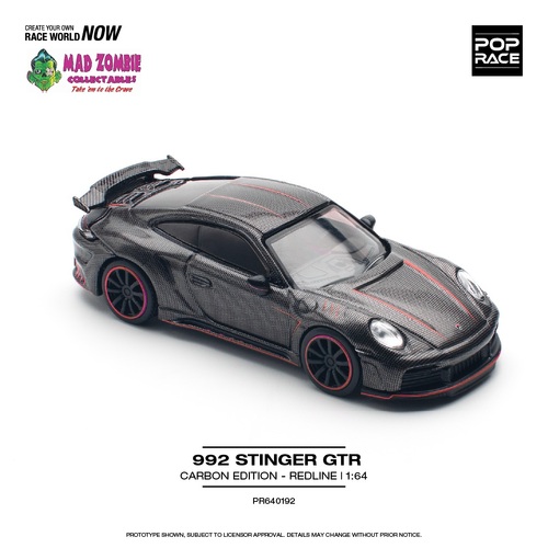 Pop Race 1/64 Scale - 992 STINGER GTR CARBON EDITION - REDLINE