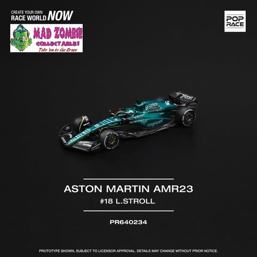 Pop Race 1/64 Scale - ASTON MARTIN AMR23 LANCE STROLL - PRE-ORDER