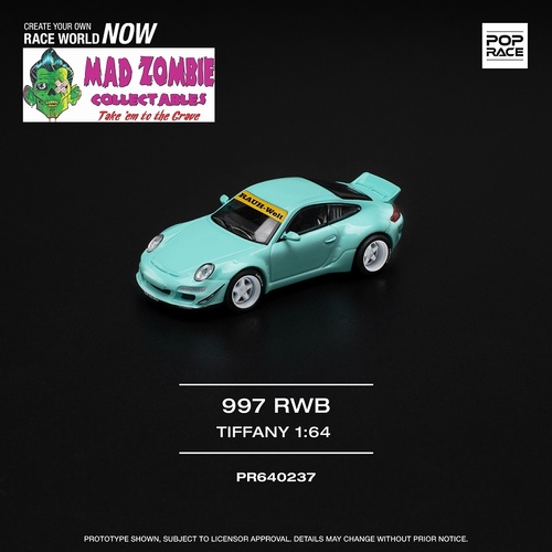Pop Race 1/64 Scale - RWB 997 TIFFANY BLUE - PRE-ORDER