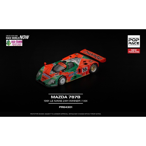 Pop Race 1/64 - MAZDA 787B 1991 LE MANS 24H WINNER - PRE-ORDER