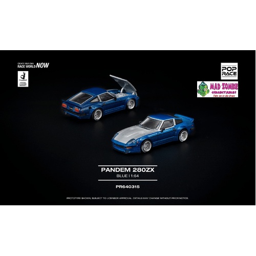Pop Race 1/64 - PANDEM 280ZX BLUE - PRE-ORDER