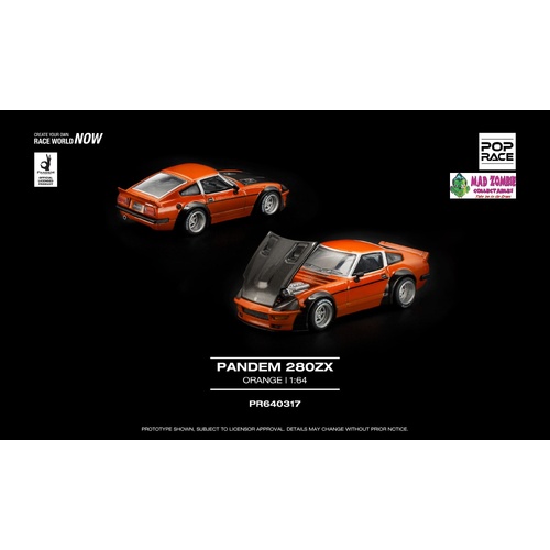 Pop Race 1/64 - PANDEM 280ZX ORANGE - PRE-ORDER