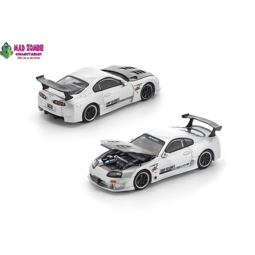 Pop Race 1/64 - TOP SECRET GT300 SUPRA SILVER - PRE-ORDER