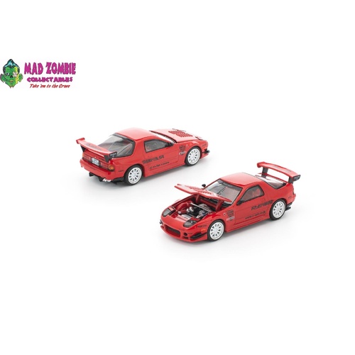 Pop Race 1/64 - MAZDA RX7 FC3S RE-AMEMIYA RED - PRE-ORDER
