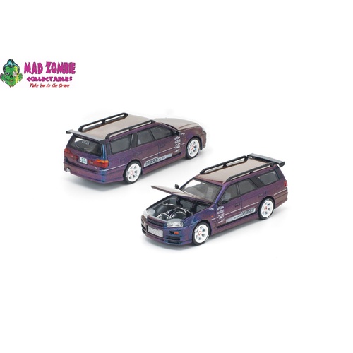 Pop Race 1/64 - NISSAN STAGEA MAGIC PURPLE - PRE-ORDER