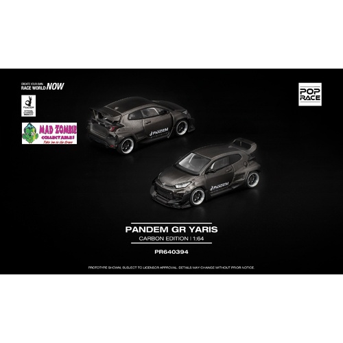 Pop Race 1/64 - Pandem GR Yaris Carbon Edition -  PRE-ORDER