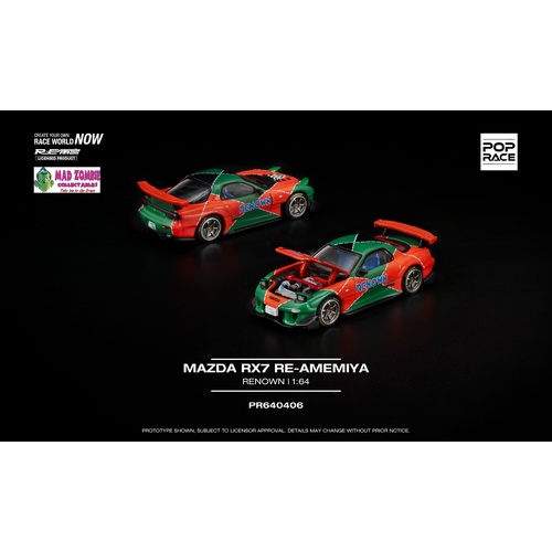 Pop Race 1/64 - MAZDA RX7 RE-AMEMIYA RENOWN - PRE-ORDER