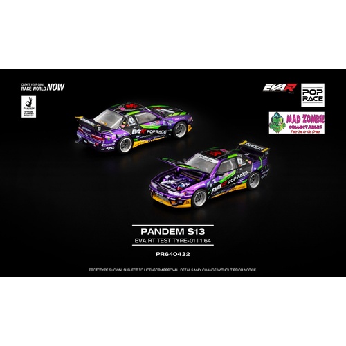 Pop Race 1/64 - Pandem S13 EVA RT Test Type-01 -  PRE-ORDER