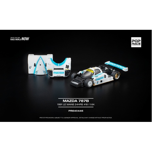 Pop Race 1/64 - MAZDA 787B 1991 LE MANS 24HRS #18 - PRE-ORDER