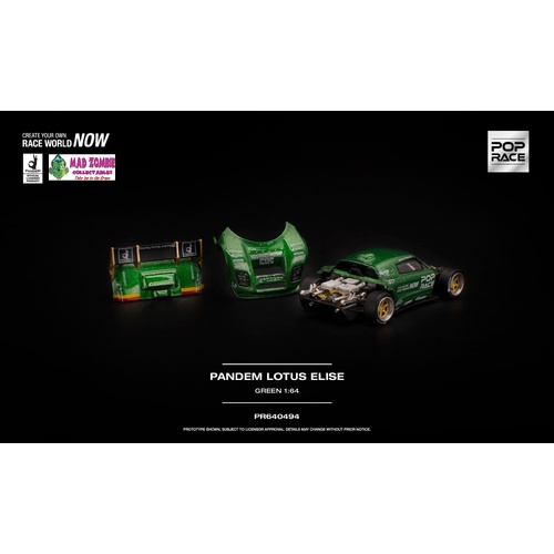 Pop Race 1/64 - PANDEM LOTUS ELISE GREEN - PRE-ORDER
