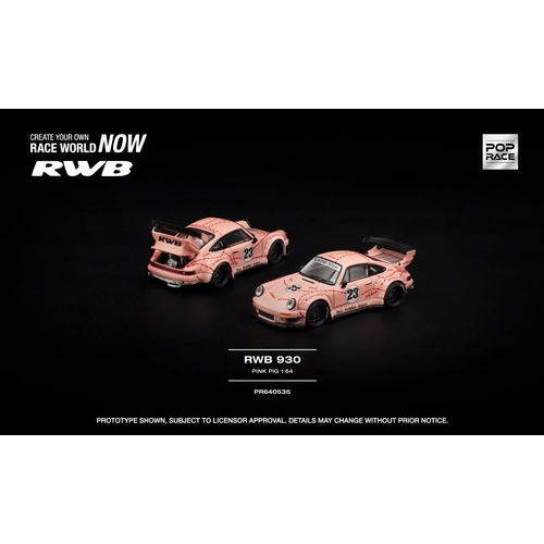 Pop Race 1/64 - RWB 930 "PINK PIG" - PRE-ORDER