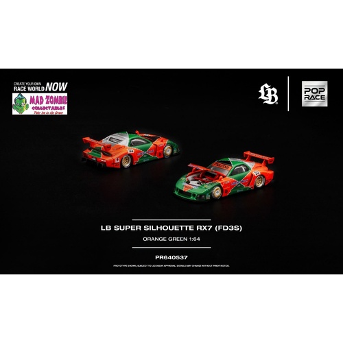 Pop Race 1/64 - LB SUPER SILHOUETTE RX7 (FD3S) - PRE-ORDER
