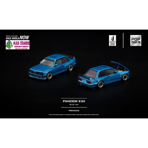 Pop Race 1/64 - PANDEM E30 BLUE - PRE-ORDER