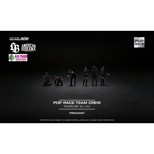 Pop Race 1/64 - POP RACE TEAM CREW (6 Figures) - PRE-ORDER