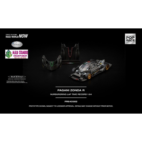 Pop Race 1/64 - PAGANI ZONDA R NURBURGRING LAP TIME RECORD - PRE-ORDER