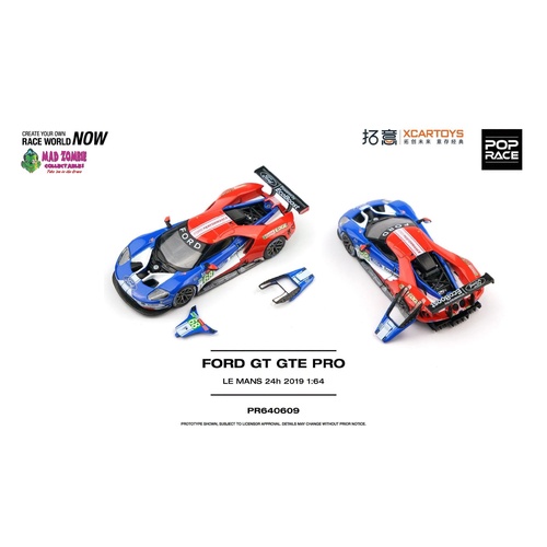 Pop Race 1/64 - FORD GT GTE PRO LE MANS 24H 2019 - PRE-ORDER