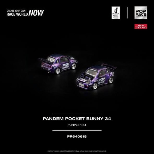 Pop Race 1/64 -  PANDEM POCKET BUNNY 34 PURPLE - PRE-ORDER