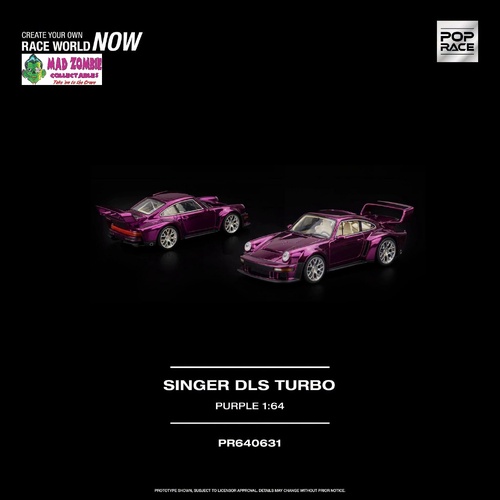 Pop Race 1/64 - SINGER DLS TURBO PURPLE - PRE-ORDER