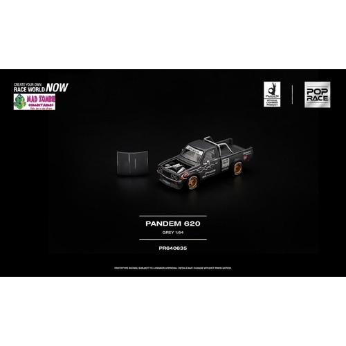 Pop Race 1/64 - PANDEM 620 GREY - PRE-ORDER