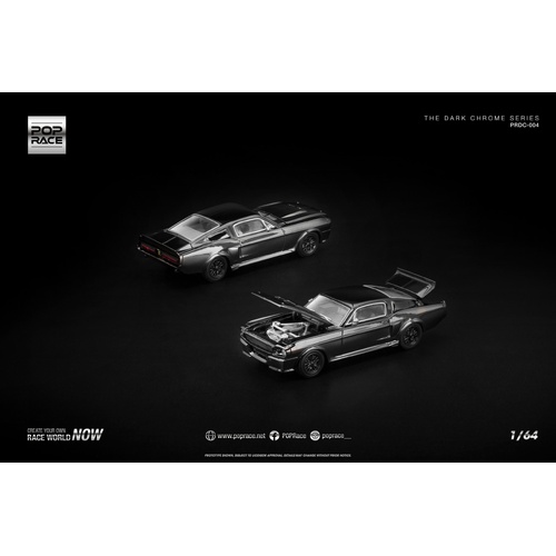 Pop Race 1/64 - Dark Chrome Series - Shelby Mustang GT500 -  PRE-ORDER
